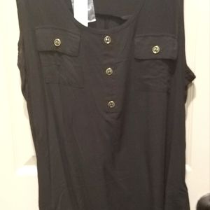 Black sheer double look e breasted pocket flap Active Basic